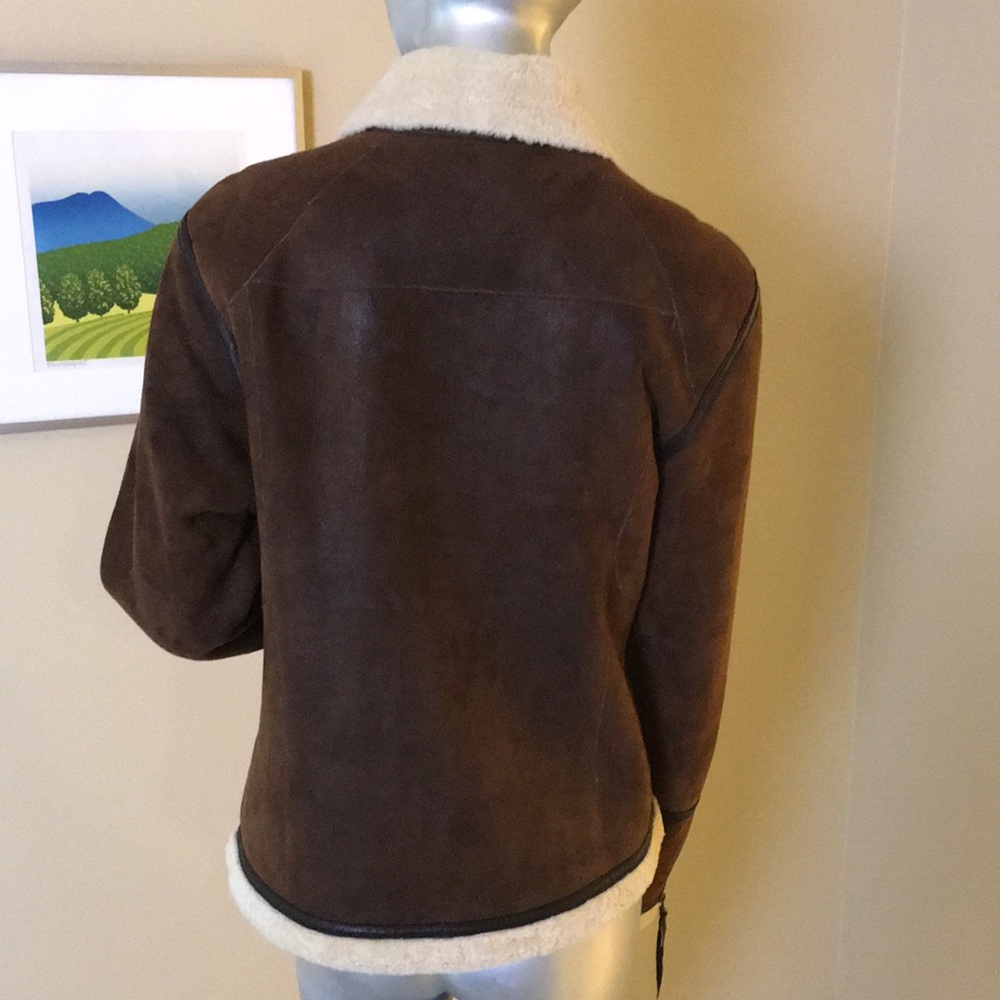 FACONNABLE | Women's Genuine Shearling Bomber Jacket - Picture 9 of 17